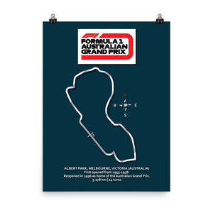 Australian GP Track Poster