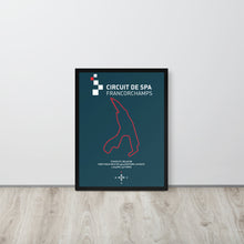 Load image into Gallery viewer, Spa Track Framed poster
